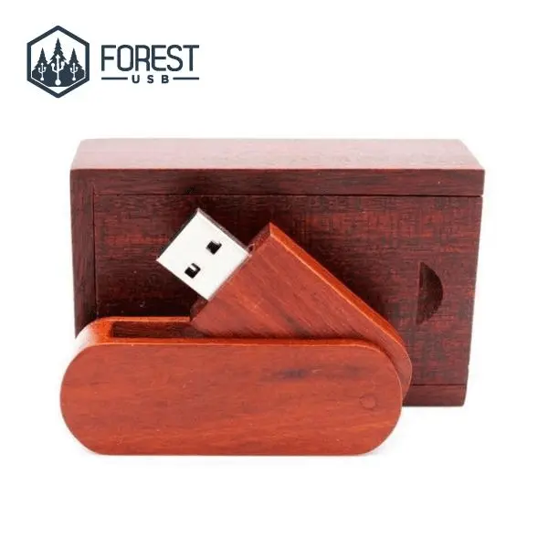 360° USB Teinte Acajou avec Boite