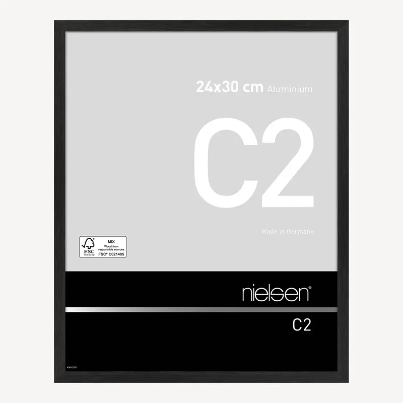 C2 Noir mat brossé 24 x 30 cm