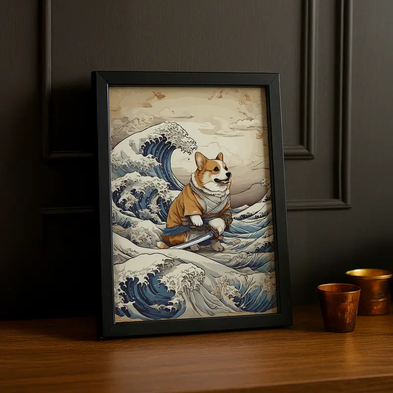Cadre Photo Chien - Vague