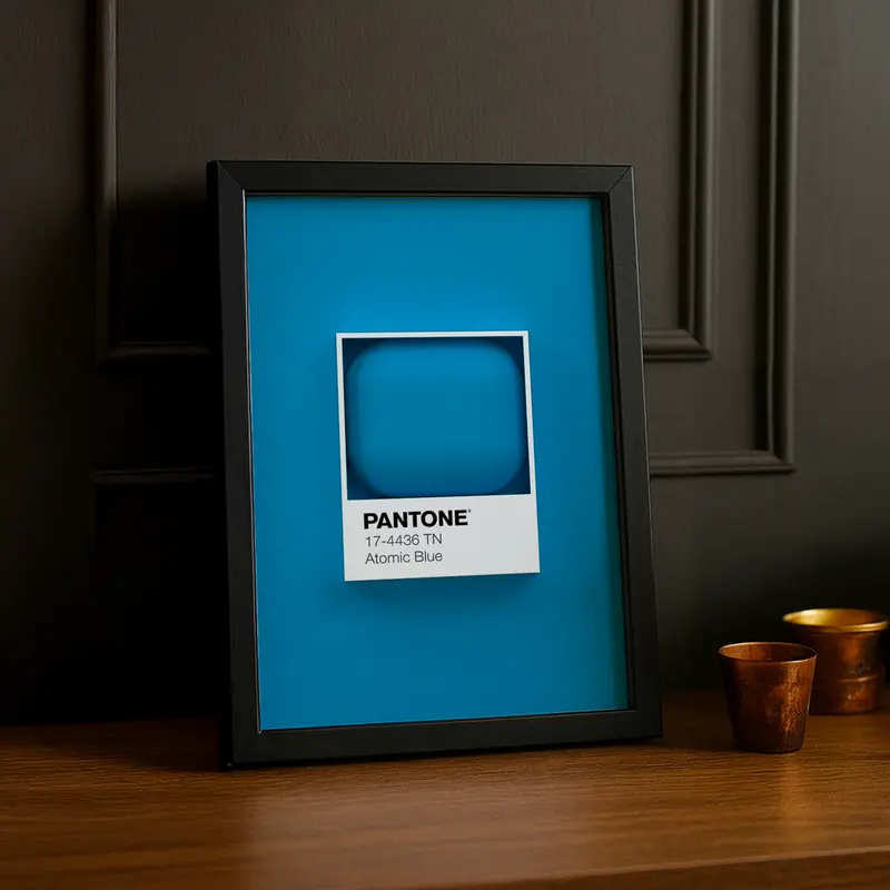 Cadre Photo Pantone Étiquette - Atomic Blue