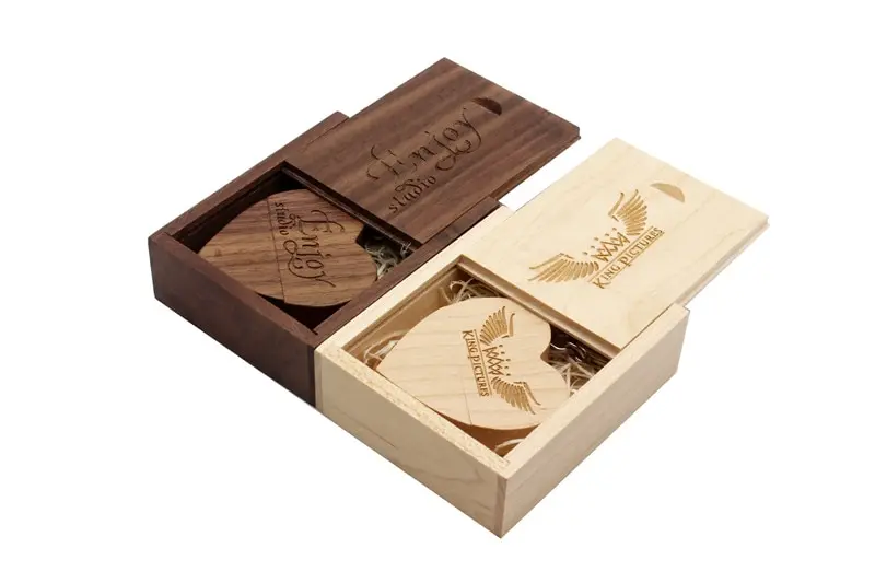 Clé USB en bois Coeur 3.0