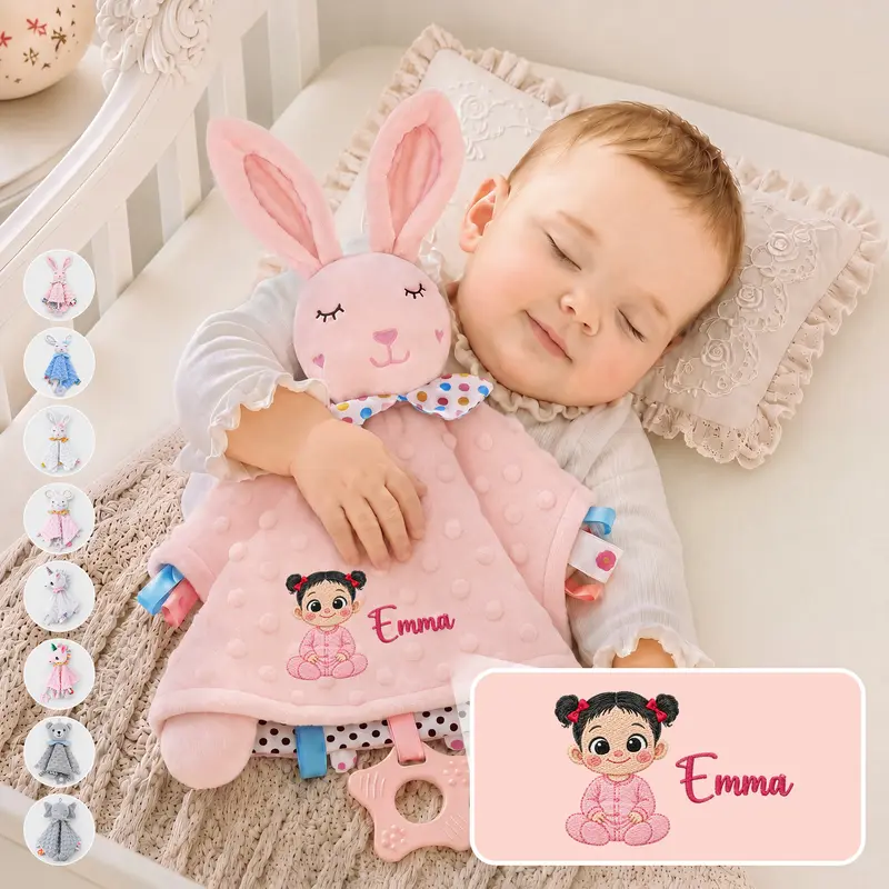 Compagnon Pour Bébé Avec Prénom - Doudou Animal Personnalisé