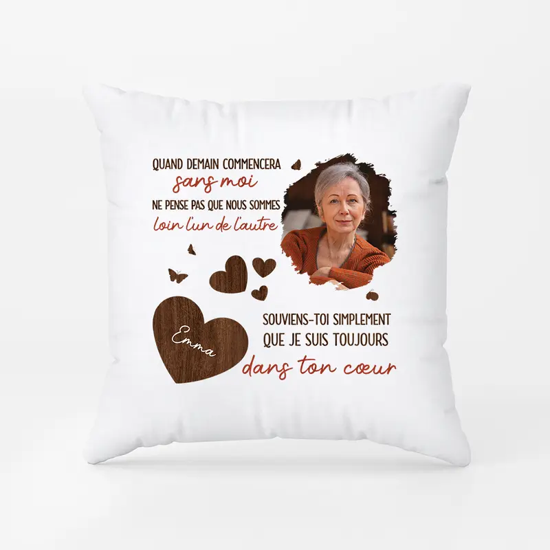 Coussin Sans Moi Personnalisé Avec Photo