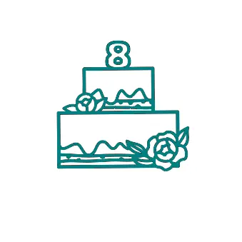Gâteau d'anniversaire 8 ans
