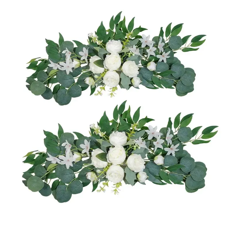 Guirlande Fleurs Artificielles Mariage Roses Eucalyptus