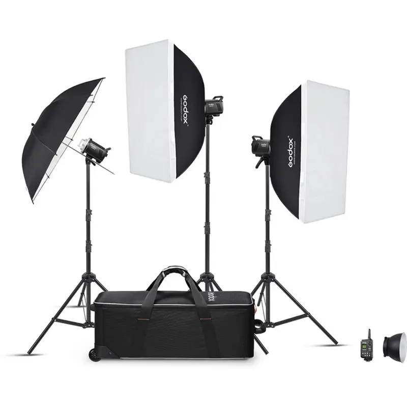 Kit Studio Flash Godox MS300V-D Trio (3 Flashs 300Ws)