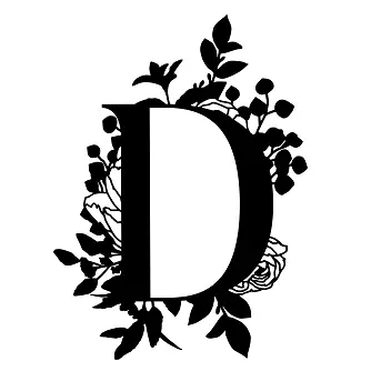 Lettre D florale