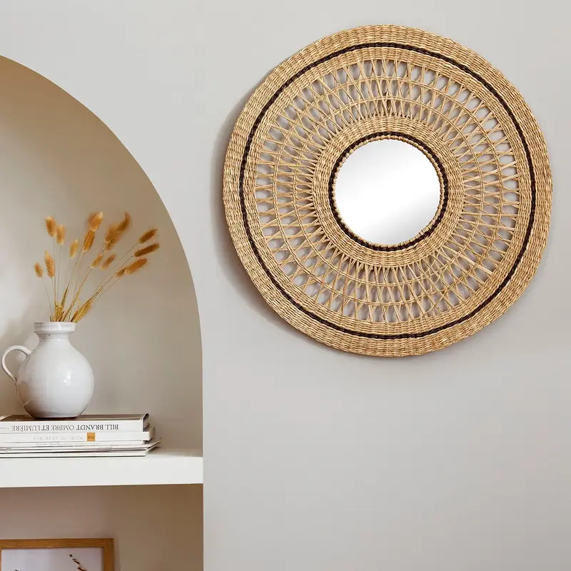 Miroir en fibres naturelles "Palmira"