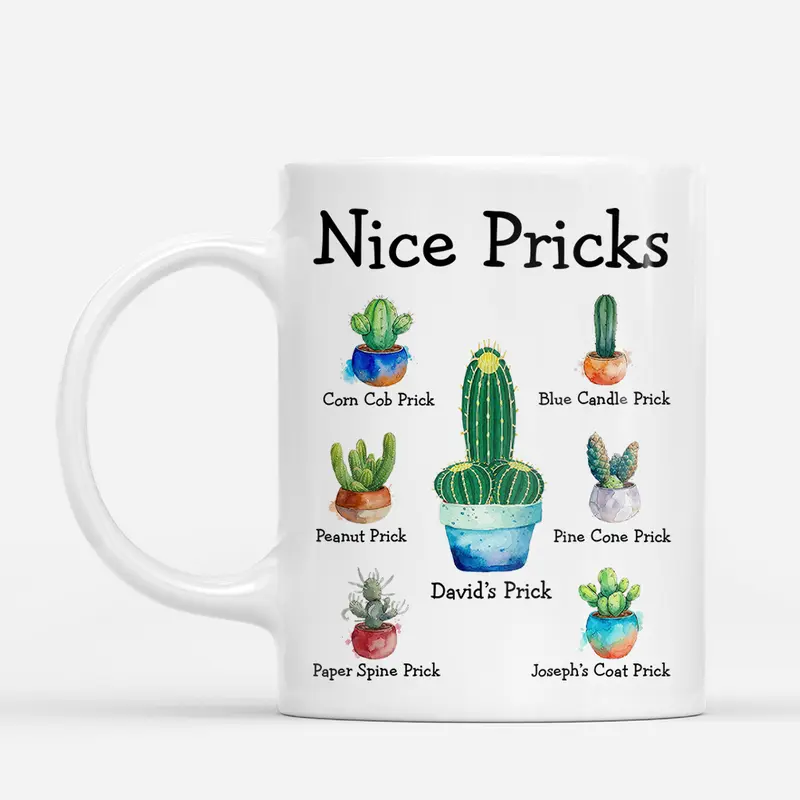 Nice Pricks - Mug Personnalisé Couple Humour Pour Mari