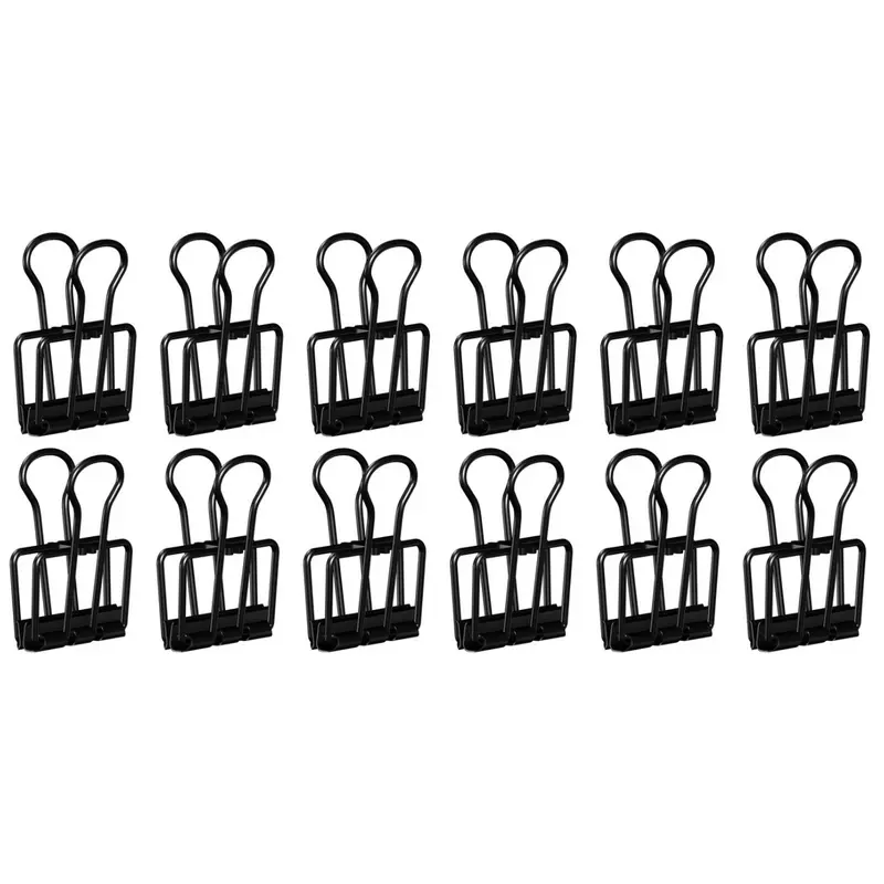 Pack de 12 pinces à papier noir - Artiteq