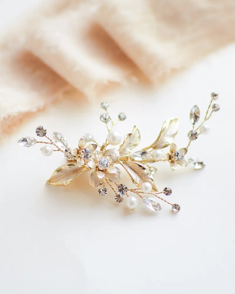 PEIGNE MARIAGE<BR>Petite Fleur Or