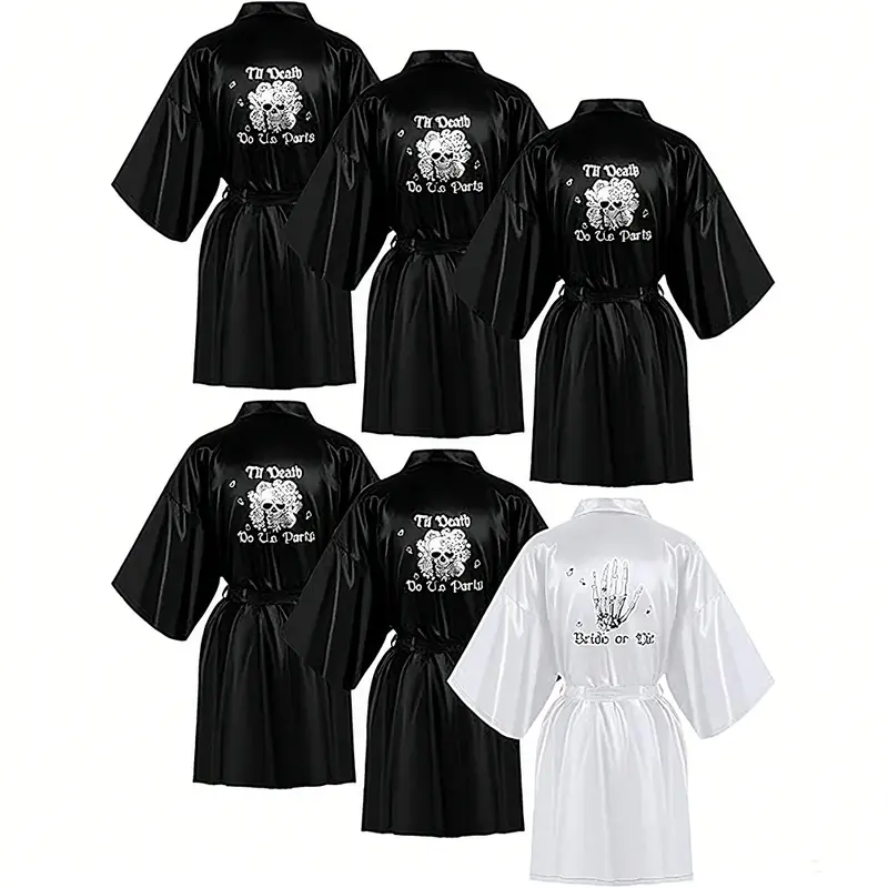 Peignoir EVJF gothique noir ou blanc