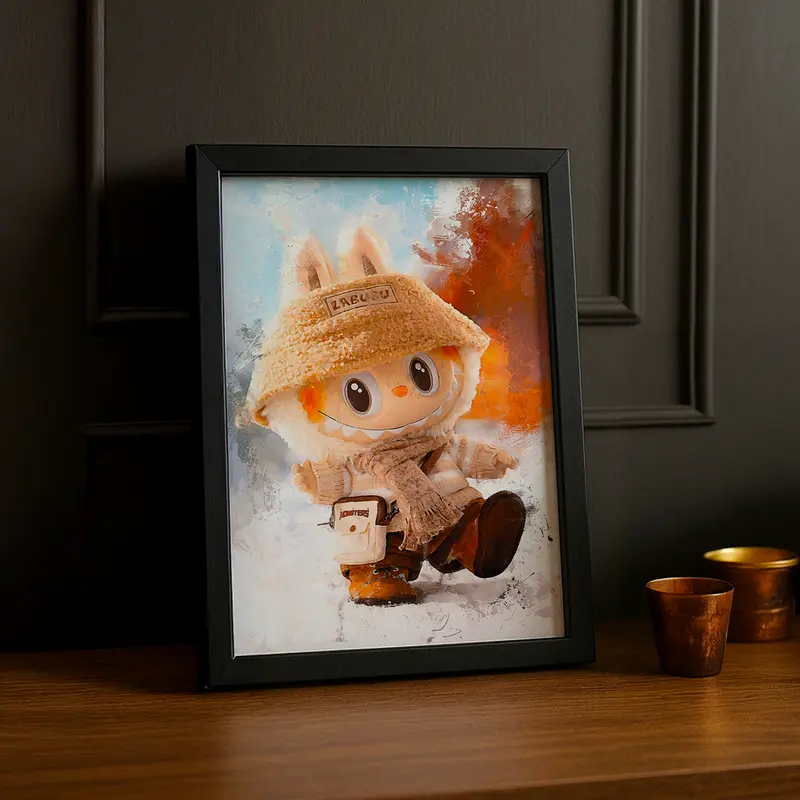 Poster Labubu - Beige