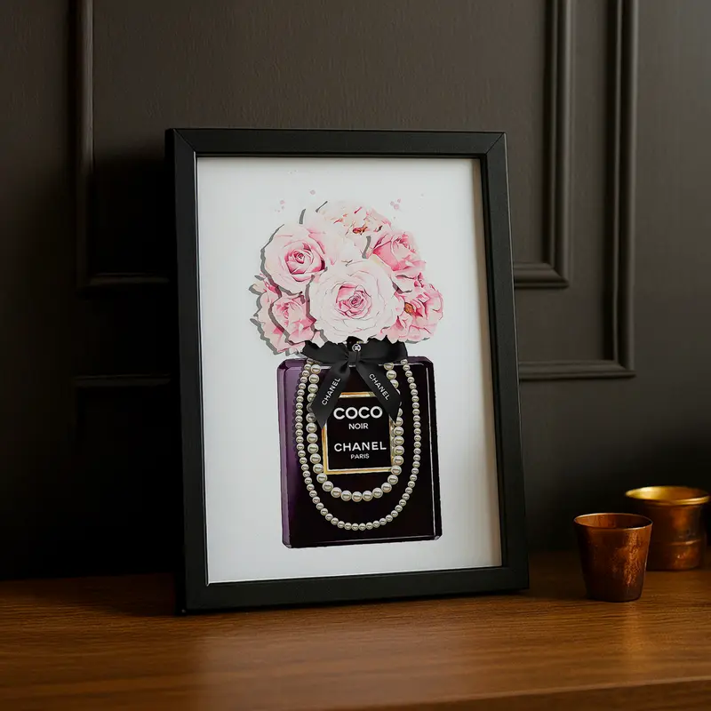 Poster Photo Chanel - Coco Noir Illustration