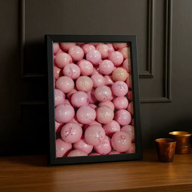 Poster Photo Golf - Balle de golf rose