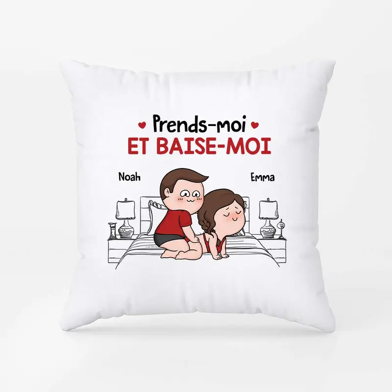Prends-moi - Coussin Personnalisé Couple